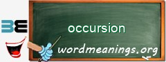 WordMeaning blackboard for occursion